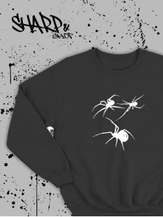 "Толстовки, свитшоты и худи Sharp&Shop" Свитшот Аниме черный оверсайз толстовка с принтом Amine