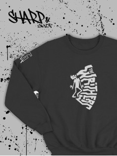 "Толстовки, свитшоты и худи Sharp&Shop" Свитшот Аниме черный оверсайз толстовка с принтом Amine