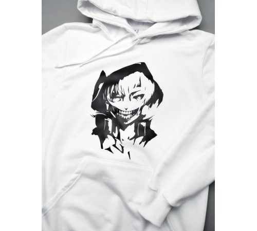 "Толстовки, свитшоты и худи Sharp&Shop" Белое худи Аниме толстовка с капюшоном кофта Amine хентай