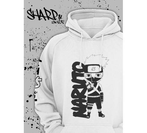 "Толстовки, свитшоты и худи Sharp&Shop" Белое худи Аниме толстовка с капюшоном кофта Amine хентай