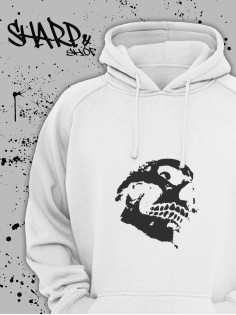 "Толстовки, свитшоты и худи Sharp&Shop" Белое худи Аниме толстовка с капюшоном кофта Amine хентай