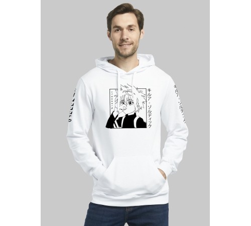 "Толстовки, свитшоты и худи Sharp&Shop" Белое худи Аниме толстовка с капюшоном кофта Amine хентай