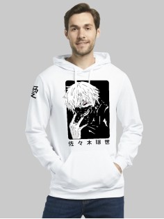"Толстовки, свитшоты и худи Sharp&Shop" Белое худи Аниме толстовка с капюшоном кофта Amine хентай