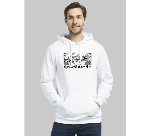 "Толстовки, свитшоты и худи Sharp&Shop" Белое худи Аниме толстовка с капюшоном кофта Amine хентай