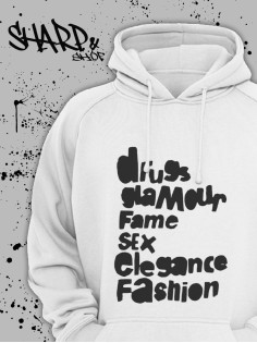 "Толстовки, свитшоты и худи Sharp&Shop" Белое худи Аниме толстовка с капюшоном кофта Amine хентай