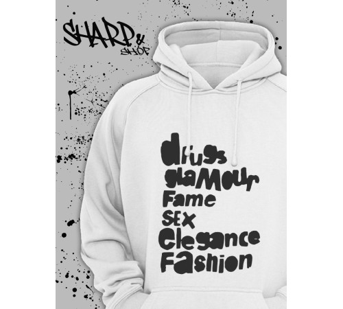 "Толстовки, свитшоты и худи Sharp&Shop" Белое худи Аниме толстовка с капюшоном кофта Amine хентай