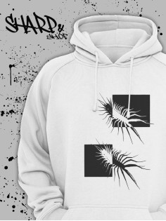 "Толстовки, свитшоты и худи Sharp&Shop" Белое худи Аниме толстовка с капюшоном кофта Amine хентай