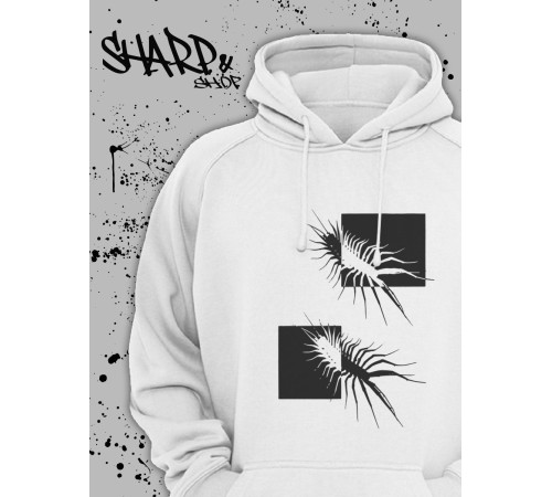 "Толстовки, свитшоты и худи Sharp&Shop" Белое худи Аниме толстовка с капюшоном кофта Amine хентай