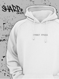 "Толстовки, свитшоты и худи Sharp&Shop" Белое худи Аниме толстовка с капюшоном кофта Amine хентай