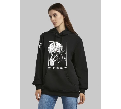 "Толстовки, свитшоты и худи Sharp&Shop" Черное худи Аниме толстовка с капюшоном кофта Amine хентай