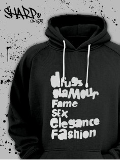 "Толстовки, свитшоты и худи Sharp&Shop" Черное худи Аниме толстовка с капюшоном кофта Amine хентай