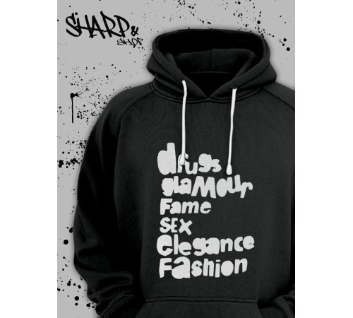 "Толстовки, свитшоты и худи Sharp&Shop" Черное худи Аниме толстовка с капюшоном кофта Amine хентай