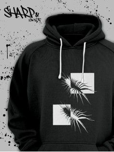 "Толстовки, свитшоты и худи Sharp&Shop" Черное худи Аниме толстовка с капюшоном кофта Amine хентай