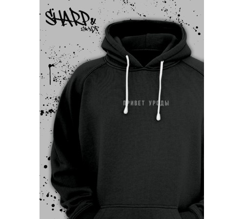 "Толстовки, свитшоты и худи Sharp&Shop" Черное худи Аниме толстовка с капюшоном кофта Amine хентай