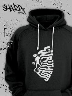 "Толстовки, свитшоты и худи Sharp&Shop" Черное худи Аниме толстовка с капюшоном кофта Amine хентай
