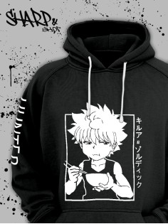 "Толстовки, свитшоты и худи Sharp&Shop" Черное худи Аниме толстовка с капюшоном кофта Amine хентай