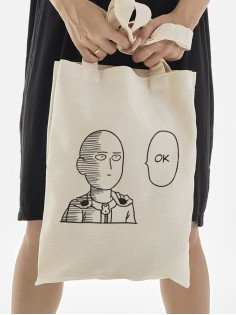 Sharp& Сумка шоппер белый Аниме женская с принтом