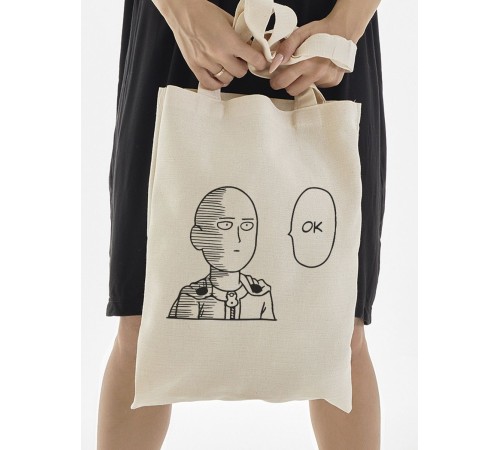 Sharp& Сумка шоппер белый Аниме женская с принтом