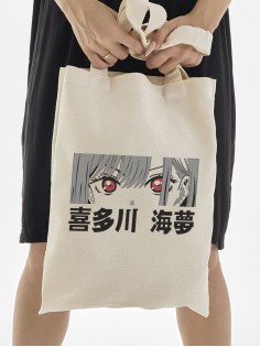 Sharp& Сумка шоппер белый Аниме женская с принтом