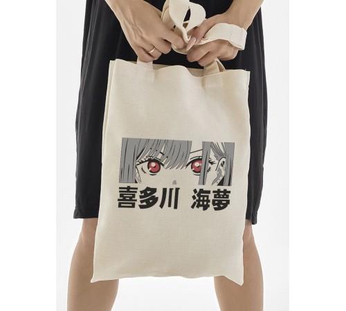 Sharp& Сумка шоппер белый Аниме женская с принтом