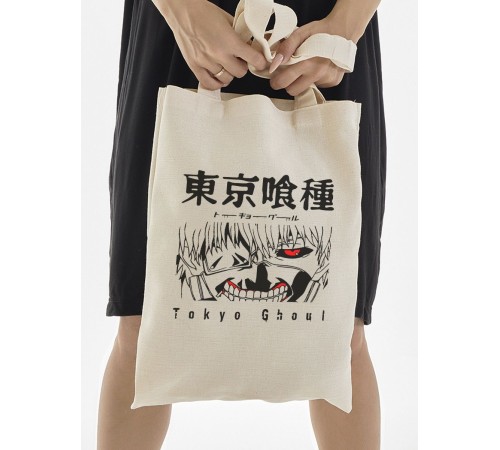 Sharp& Сумка шоппер белый Аниме женская с принтом