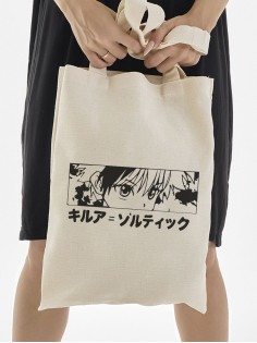 Sharp& Сумка шоппер белый Аниме женская с принтом