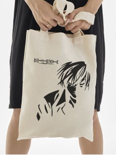 Sharp& Сумка шоппер белый Аниме женская с принтом