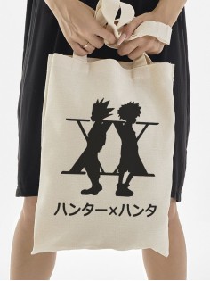 Sharp& Сумка шоппер белый Аниме женская с принтом