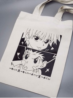 Sharp& Сумка шоппер белый Аниме женская с принтом