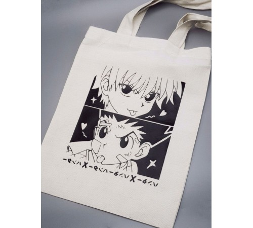 Sharp& Сумка шоппер белый Аниме женская с принтом