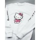 Толстовки, свитшоты и худи Hello Kitty Sharp&Shop Свитшот Hello Kitty белый оверсайз толстовка Куроми