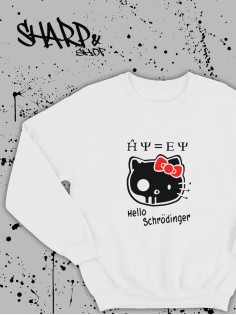 Толстовки, свитшоты и худи Hello Kitty Sharp&Shop Свитшот Hello Kitty белый оверсайз толстовка Куроми