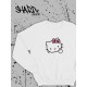 Толстовки, свитшоты и худи Hello Kitty Sharp&Shop Свитшот Hello Kitty белый оверсайз толстовка Куроми