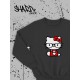 Толстовки, свитшоты и худи Hello Kitty Sharp&Shop Свитшот Hello Kitty черный оверсайз толстовка Куроми