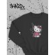 Толстовки, свитшоты и худи Hello Kitty Sharp&Shop Свитшот Hello Kitty черный оверсайз толстовка Куроми
