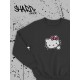 Толстовки, свитшоты и худи Hello Kitty Sharp&Shop Свитшот Hello Kitty черный оверсайз толстовка Куроми