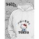 Толстовки, свитшоты и худи Hello Kitty Sharp&Shop Худи Hello Kitty белое оверсайз Куроми кофта дрейн гранж