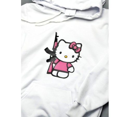 Толстовки, свитшоты и худи Hello Kitty Sharp&Shop Худи Hello Kitty белое оверсайз Куроми кофта дрейн гранж