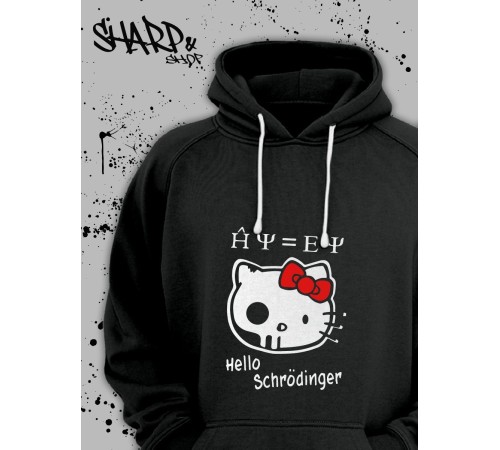 Толстовки, свитшоты и худи Hello Kitty Sharp&Shop Худи Hello Kitty черное оверсайз Куроми кофта дрейн гранж