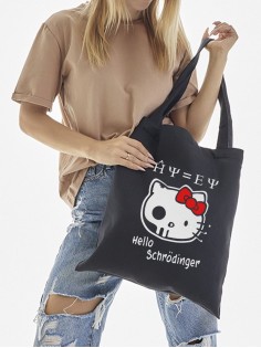 Шоппер Hello Kitty Куроми Sharp& Сумка шоппер черный Аниме Hello Kitty Куроми дрейн тканевая