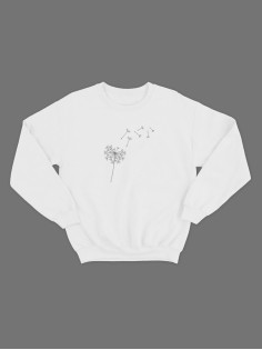 Sharp@Shop Черный свитшот белая толстовка оверсайз Ахегао