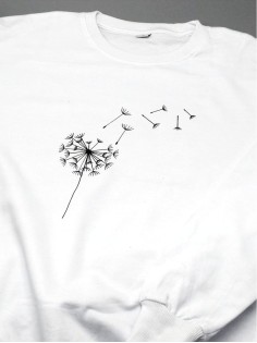 Sharp@Shop Черный свитшот белая толстовка оверсайз Ахегао