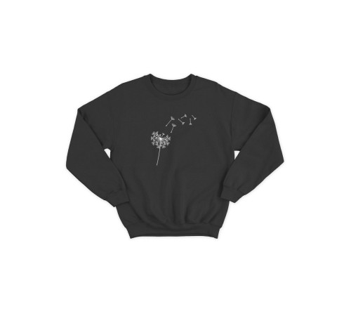 Sharp@Shop Черный свитшот белая толстовка оверсайз Ахегао