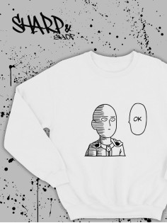 Sharp&Shop Свитшот Аниме белый оверсайз токийский Гуль Ахегао хентай