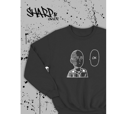 Sharp&Shop Свитшот Аниме черный оверсайз Ахегао Токийский Гуль дрейн