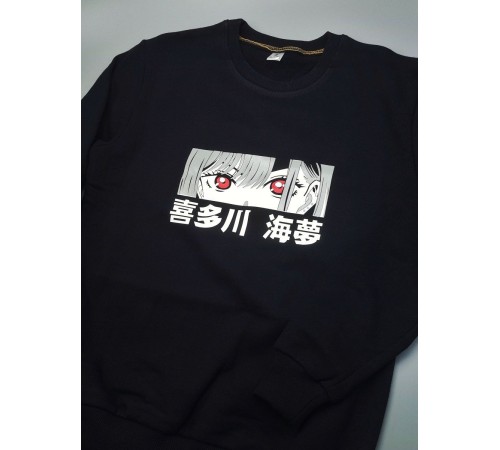 Sharp@Shop Свитшот Аниме черный оверсайз Ахегао Токийский Гуль дрейн