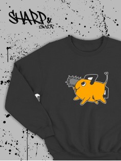 Sharp@Shop Свитшот Аниме черный оверсайз Ахегао Токийский Гуль дрейн