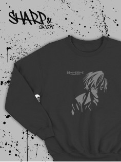 Sharp@Shop Свитшот Аниме черный оверсайз Ахегао Токийский Гуль дрейн