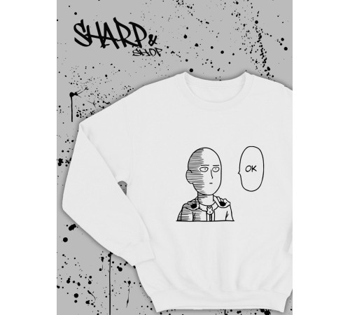 Sharp&Shop Свитшот Аниме белый оверсайз ахегао Токийский Гуль
