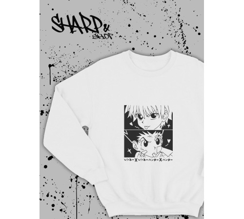 Sharp@Shop Свитшот Аниме белый оверсайз ахегао Токийский Гуль